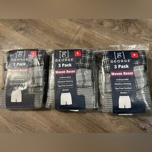 9 Pairs George Woven Boxers Size Small New